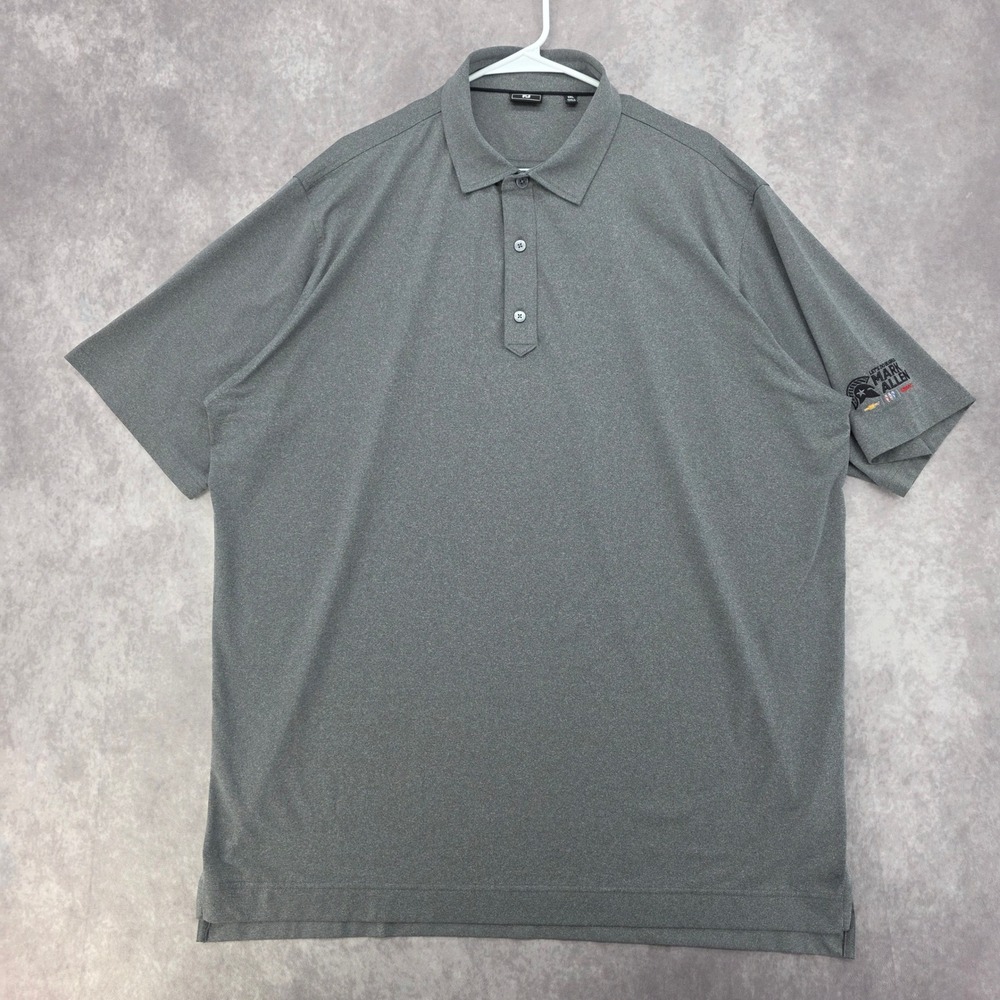 FootJoy Fj Mens 2XL Golf Polo Shirt Performance Gray Short Sleeve Stretch - Picture 2 of 10